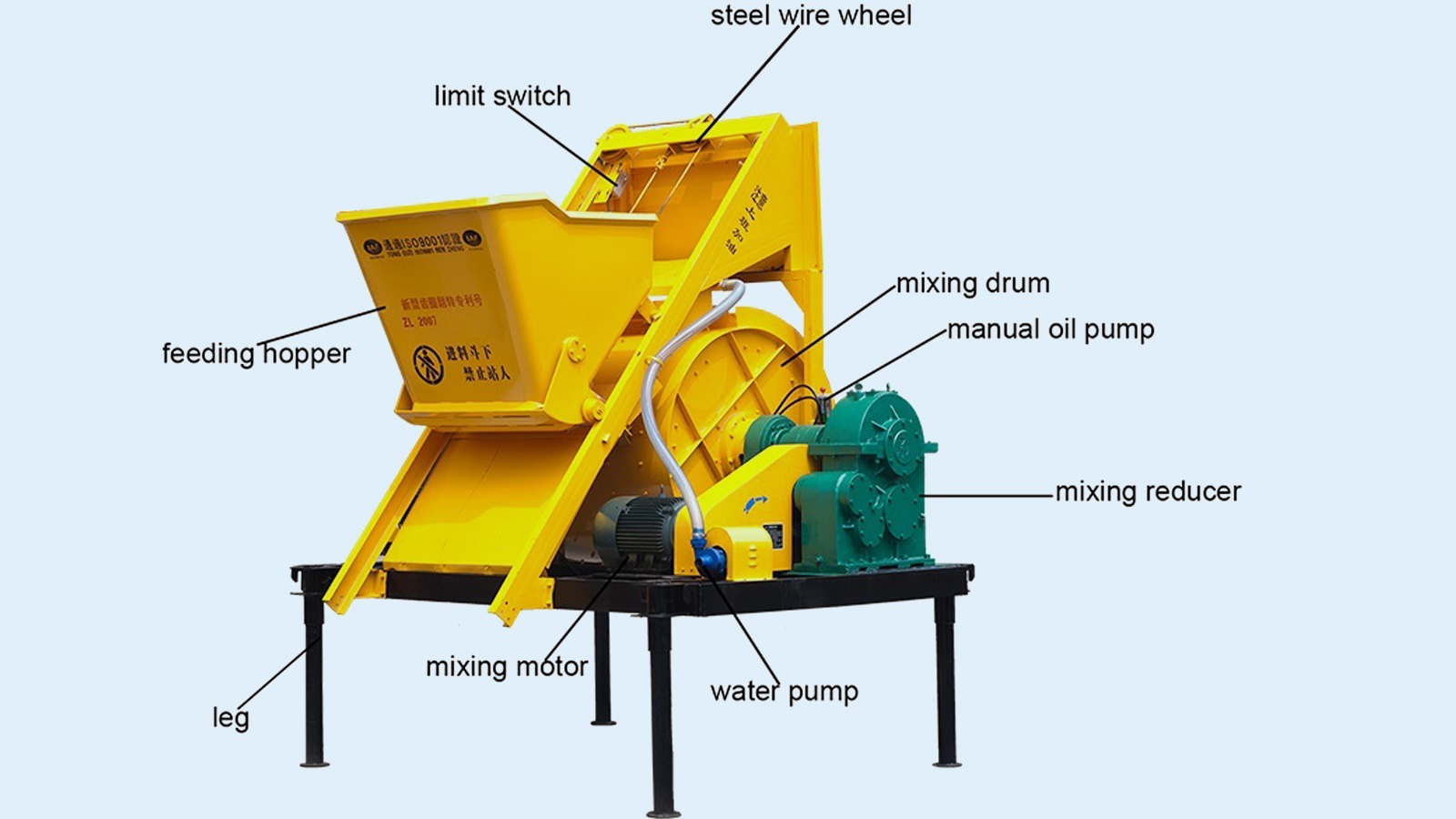 JDC350 Single Shaft Concrete Mixer