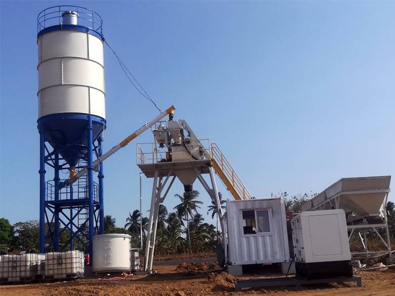 HZS25 Skip Hopper Small Concrete Batching Plant Was Successfully Installed in the Philippines