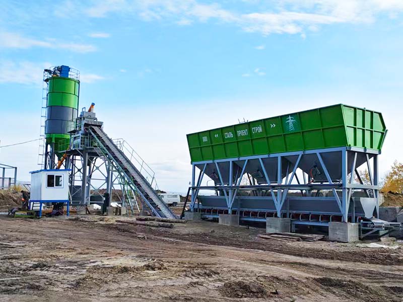 HZS90 Concrete Batching Plant in Russia