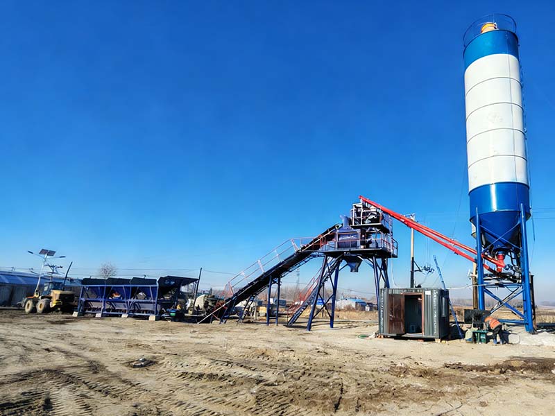 HZS50 Concrete Batching Plant in Africa