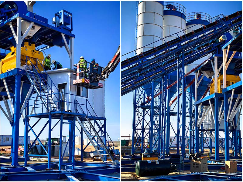 180m³/h Concrete Batching Plant in Egypt