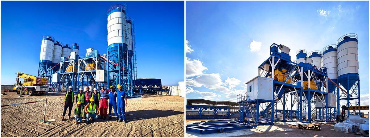 MHZS180 Concrete Batching Plant in Egypt