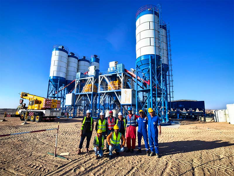 MHZS180 Concrete Batching Plant in Egypt