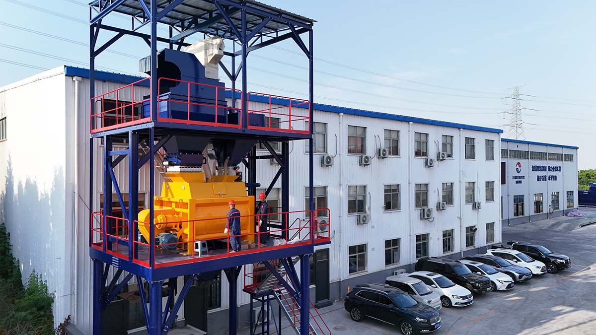 Assembly of HZS180 Concrete Batching Plant Main Building